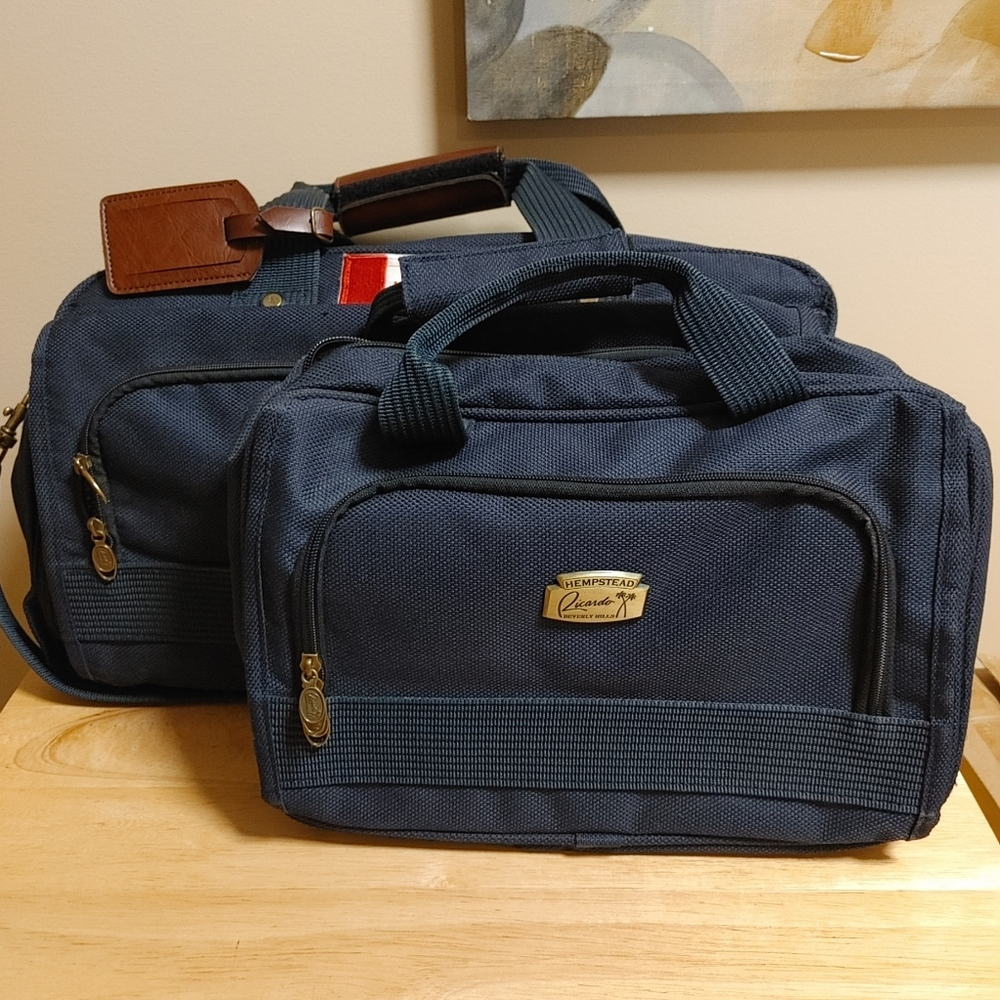 Ricardo Beverly Hills Hempstead Blue Carry-on Travel Bag Set